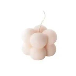 100% Naturalna świeca bubble z wosku rzepakowego - różowa, mała 35g