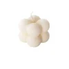 100% Naturalna świeca bubble z wosku rzepakowego - biała, mała 35g