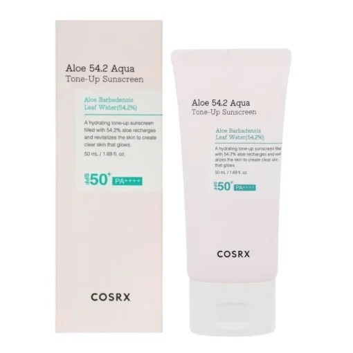 Aloe 54.2 Aqua Tone-Up Sunscreen Lekki krem tone-up z filtrem przeciwsłonecznym SPF 50+/PA++++ 50ml