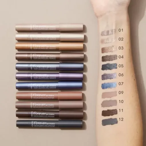 Cień do powiek w ołówku wodoodporny MATT  10 Twisted Brown
