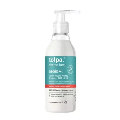 dermo face sebio+. żel do mycia twarzy 2 kwasy: AHA + LHA 195 ml