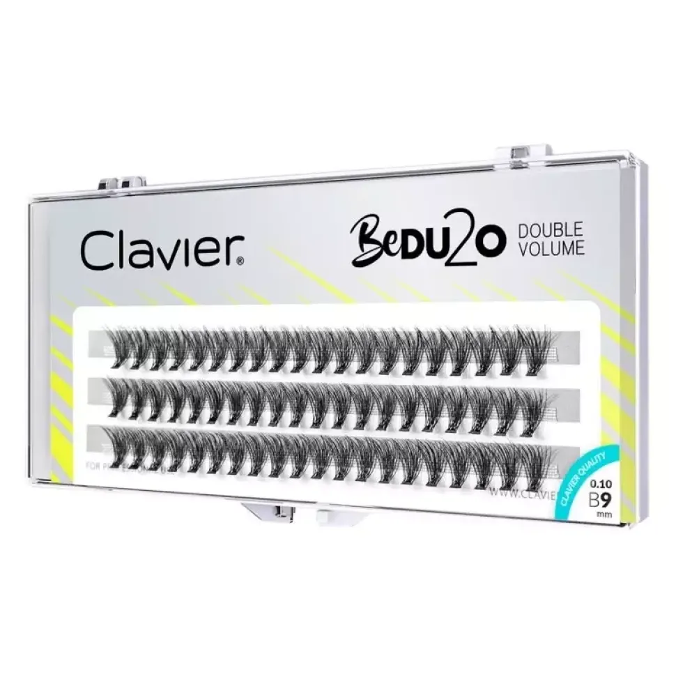 Kępki Rzęs BeDU2O 9 mm, skręt B – Double Volume