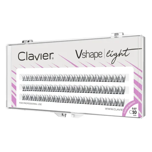 Kępki Rzęs Vshape Light – Jaskółki, Kardashianki, Fishtail 10mm