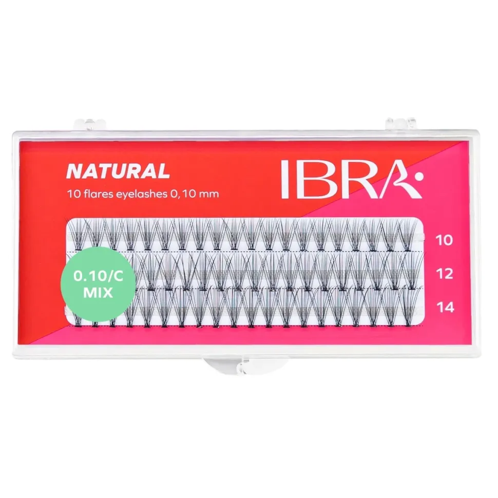 Kępki sztucznych rzęs NATURAL 0.10/C/MIX