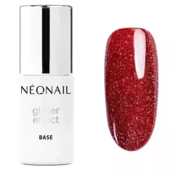 Lakier Hybrydowy Glitter Effect Base Red Shine 7,2 ml