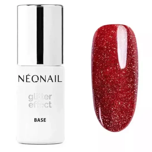 Lakier Hybrydowy Glitter Effect Base Red Shine 7,2 ml