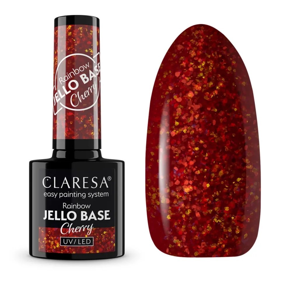 Lakier hybrydowy Rainbow Jello Base Cherry 5g