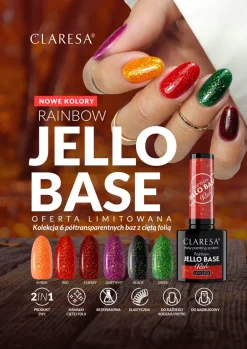Lakier hybrydowy Rainbow Jello Base Red 5g