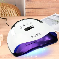 Lampa do paznokci UV LED 220W do hybryd żeli SUN X7 DUAL MAX LCD