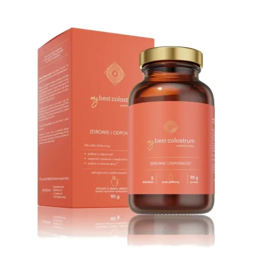 MyBestColostrum Wsparcie odporności dla dzieci i dorosłych Smak jabłkowy 90g