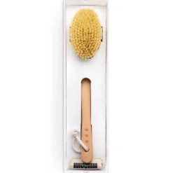 No.2P Szczotka do masażu ciała na sucho – włókno tampico, wersja z kijem