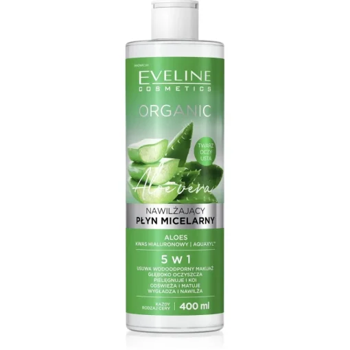 Organic Nawilżający płyn micelarny do demakijażu z aloesem 400ml