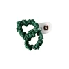 Scrunchie Medium Dark Green - Zestaw dwóch gumek jedwabnych