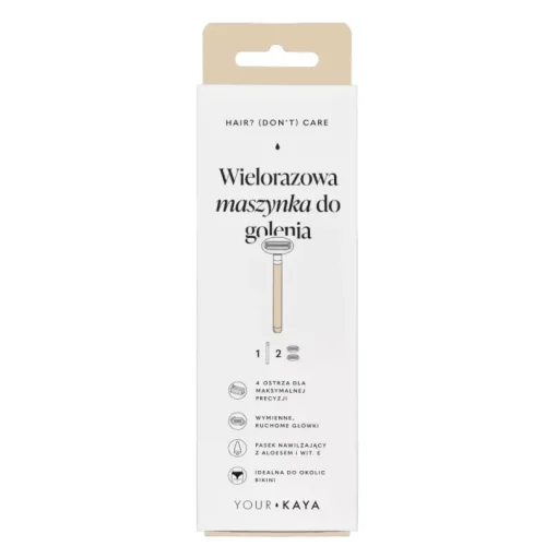 Wielorazowa maszynka do golenia z dwiema główkami do ciała - sand