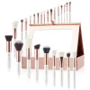 Zestaw 25 pędzli do makijażu T227 White/Rose gold + szkatułka